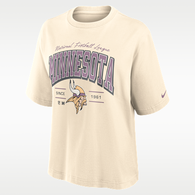 Minnesota Vikings Vintage Mod Boxy Women's Nike NFL T-Shirt. Nike.com